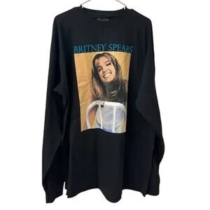 NWOT Britney Spears Vintage Style Long Sleeve Graphic T Shirt Unisex 1XL Black
